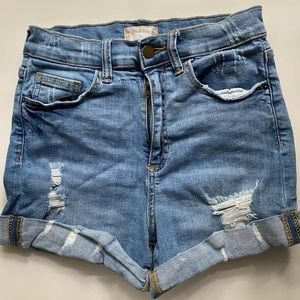 Altar’s State ripped jean shorts